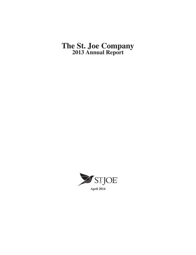 Thumbnail St. Joe Company
 Annual Report 2013