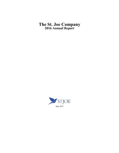 Thumbnail St. Joe Company
 Annual Report 2016
