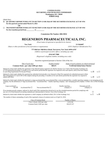 Thumbnail Regeneron Pharmaceuticals Quarterly Report 2024-q1