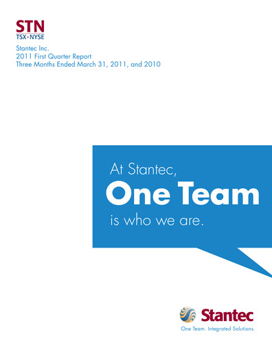 Miniature Stantec Rapport trimestriel 2011-q1