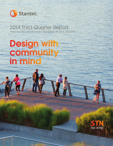 Miniature Stantec Rapport trimestriel 2014-q3