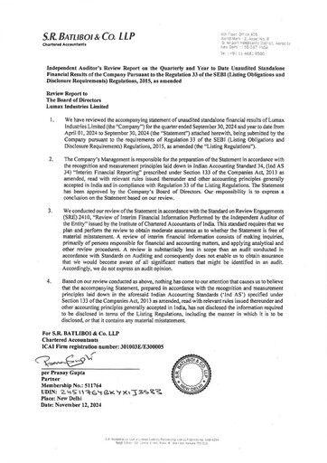 Thumbnail Lumax Industries Quarterly Report 2024-q2