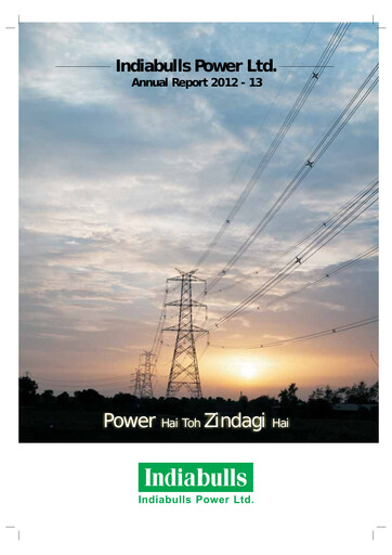 Thumbnail RattanIndia Power Annual Report 2012-2013