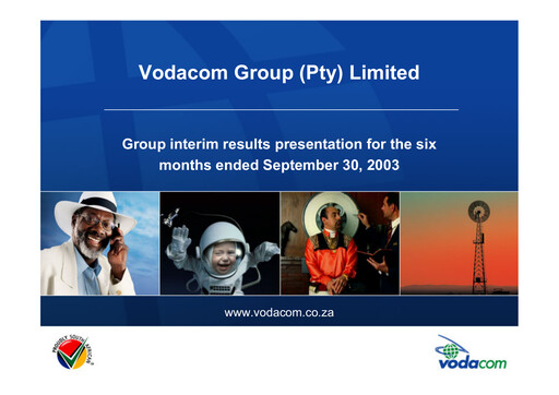 Thumbnail Vodacom
 Financial Statement 2003