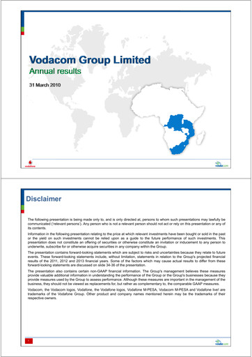 Thumbnail Vodacom
 Financial Statement 2010