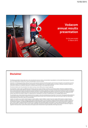 Thumbnail Vodacom
 Financial Statement 2015