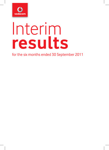 Vorschaubild Vodacom
 Halbjahresbericht 2011-h1