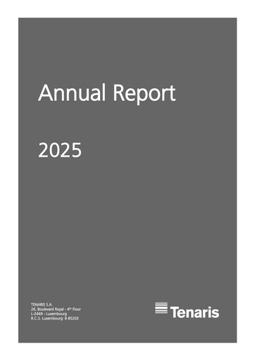 Thumbnail Tenaris Annual Report 2025