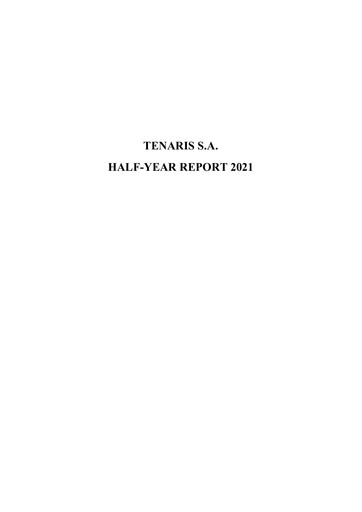 Thumbnail Tenaris Half-year Report 2021-h1