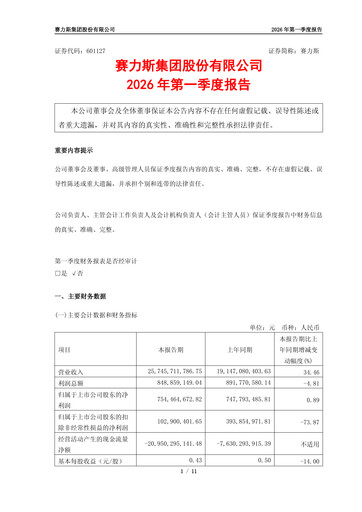 Miniature Seres Group  Rapport trimestriel 2026-q1