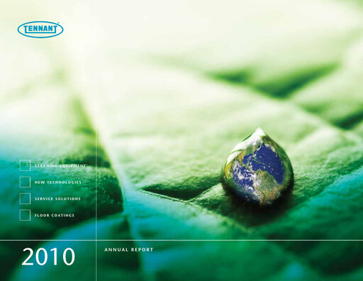 Thumbnail Tennant Company
 Annual Report 2010