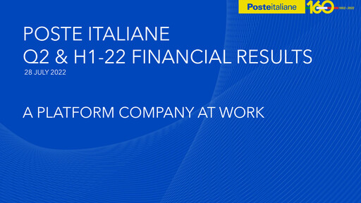 Vorschaubild Poste Italiane
 Halbjahresbericht 2022-h1