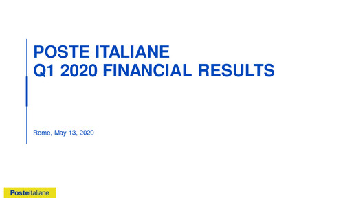 Vorschaubild Poste Italiane
 Quartalsbericht 2020-q1