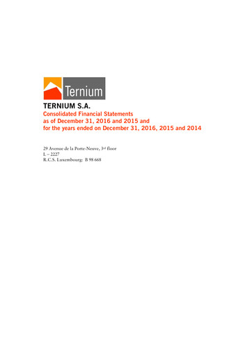Thumbnail Ternium
 Financial Statement 2016