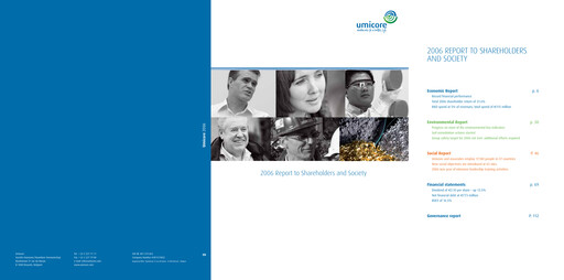 Thumbnail Umicore Annual Report 2006