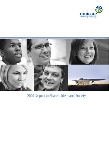 Thumbnail Umicore Annual Report 2007