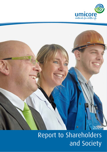 Thumbnail Umicore Annual Report 2009