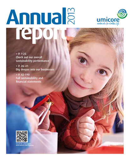 Thumbnail Umicore Annual Report 2013