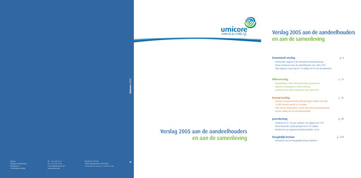 Thumbnail Umicore Annual Report 2005