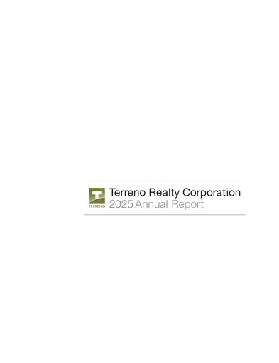 Thumbnail Terreno Realty
 Annual Report 2025