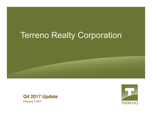 Thumbnail Terreno Realty
 Quarterly Report 2017-q4