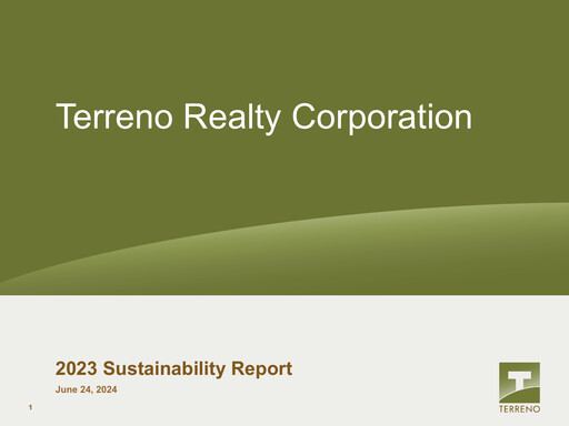 Thumbnail Terreno Realty
 Sustainability Report 2023