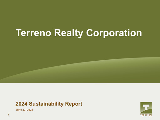 Thumbnail Terreno Realty
 Sustainability Report 2024