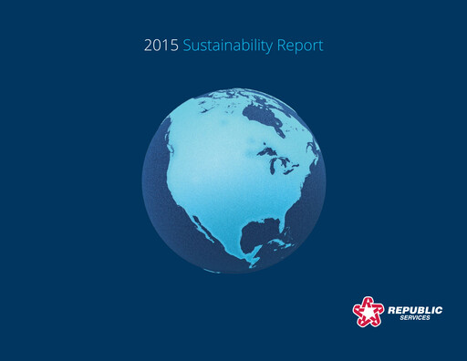 Thumbnail Republic Services
 Sustainability Report 2015