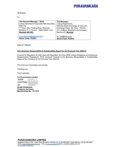 Thumbnail Puravankara ESG Report 2022-2023