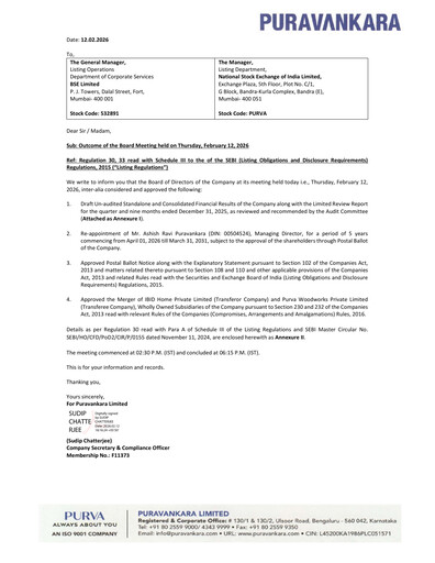 Thumbnail Puravankara Quarterly Report 2025-q3