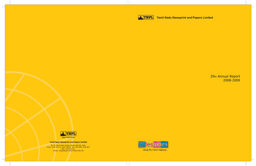 Thumbnail Tamil Nadu Newsprint and Papers Limited
 Annual Report 2008-2009