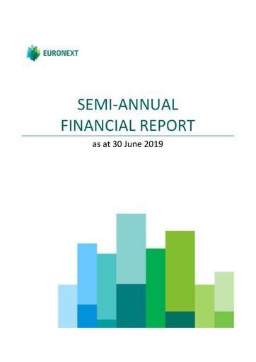 Thumbnail Euronext Half-year Report 2019-h1
