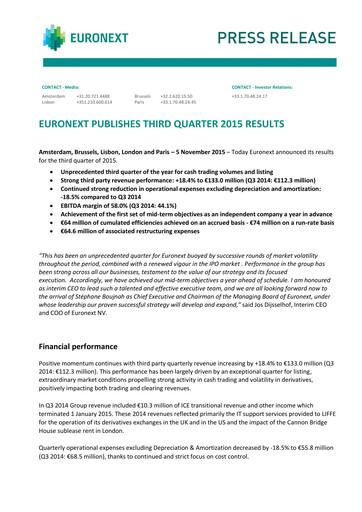 Thumbnail Euronext Quarterly Report 2015-q3