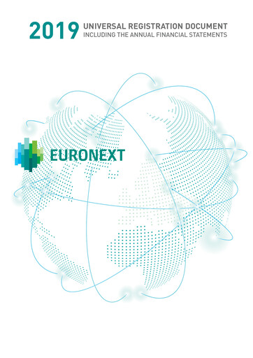 Vorschaubild Euronext Universelles Registrierungsdokument 2019