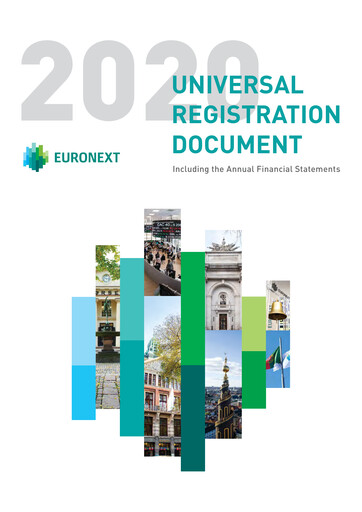 Vorschaubild Euronext Universelles Registrierungsdokument 2020