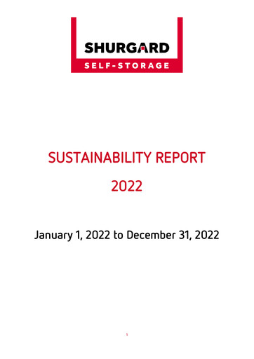 Miniature Shurgard Self Storage Rapport de durabilité 2022