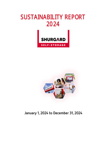 Miniature Shurgard Self Storage Rapport de durabilité 2024