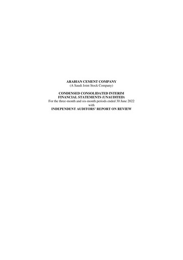 Thumbnail Arabian Cement Company Quarterly Report 2022-q2