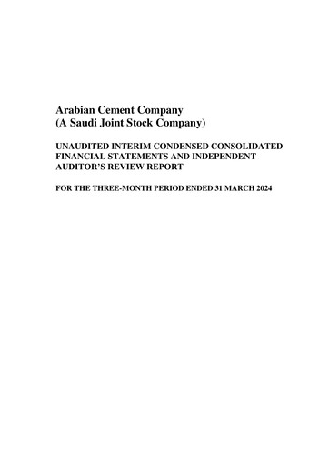 Thumbnail Arabian Cement Company Quarterly Report 2024-q1