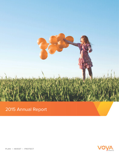 Thumbnail Voya Financial
 Annual Report 2015