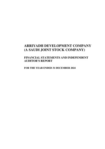 Thumbnail Arriyadh Development Company Financial Statement 2024