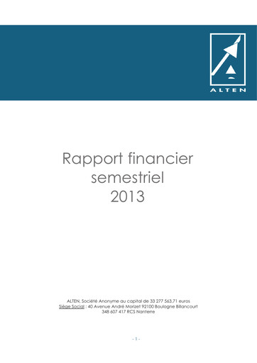 Thumbnail ALTEN Half-year Report 2013-h1