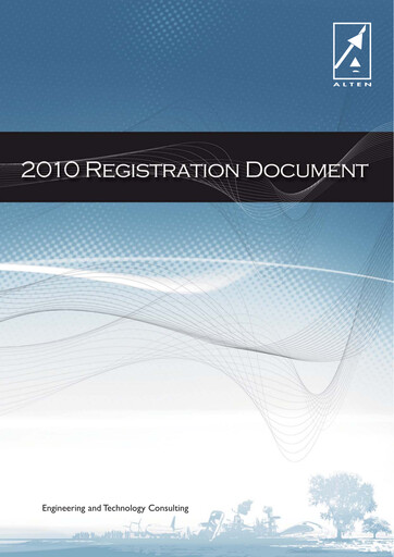 Thumbnail ALTEN Universal Registration Document 2010