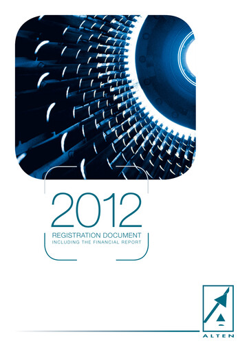 Thumbnail ALTEN Universal Registration Document 2012
