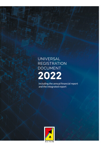 Thumbnail ALTEN Universal Registration Document 2022