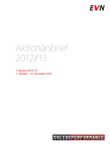 Thumbnail EVN Group
 Quarterly Report 2012-q1