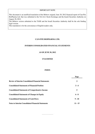 Thumbnail Can Fite Biopharma
 Financial Statement 2012-q2