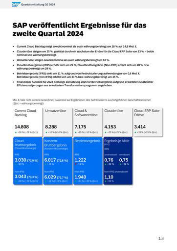 Miniature SAP Rapport trimestriel 2024-q2