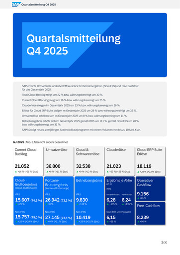 Miniature SAP Rapport trimestriel 2025-q4