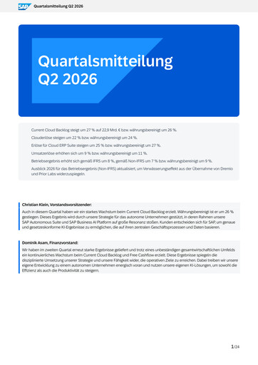 Miniature SAP Rapport trimestriel 2026-q2